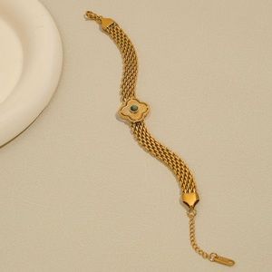 18K Gold Floral Bracelet*Waterproof and Sweatproof Jewelry*